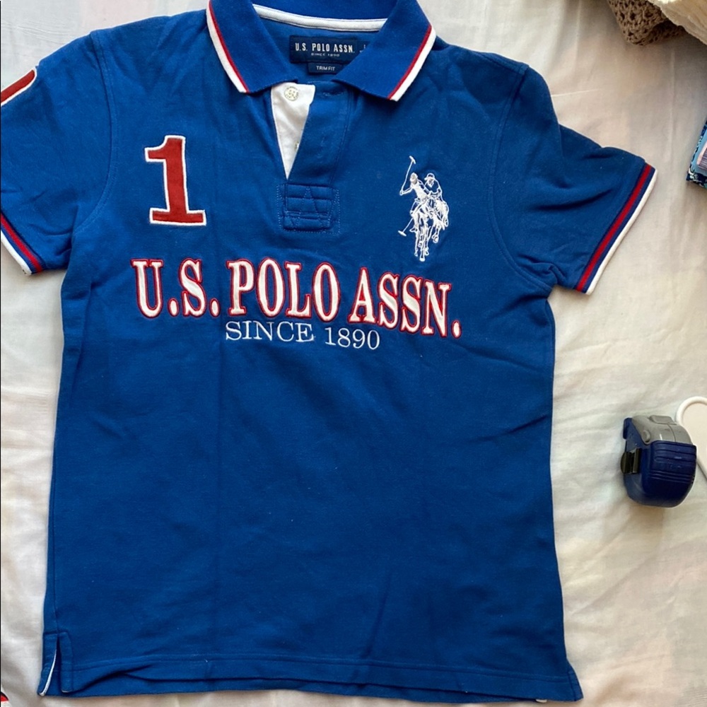 U.S. Polo Assn. Blue Short Sleeve Tee with Embroidered Logo